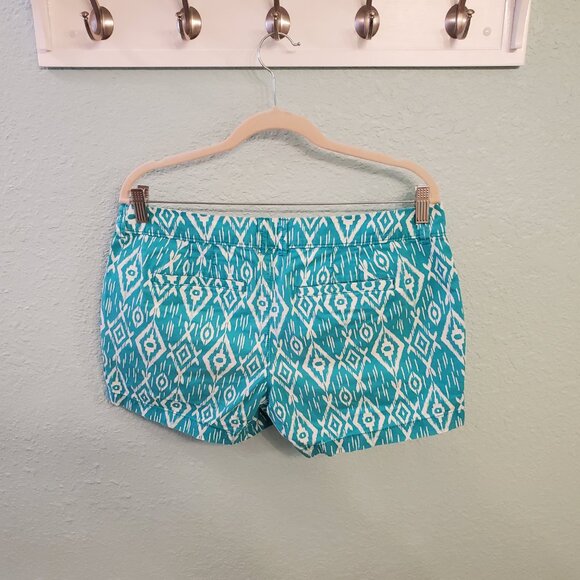 Old Navy Size 10 Ikat print Shorts - Turquoise & White - Picture 6 of 8